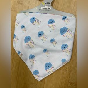 Moon and stars bandana bib
